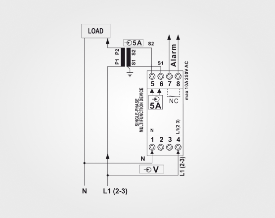 Schema di Collegamento Elettrico Multimetro Multifunzione BYTRONIC BY1800CT